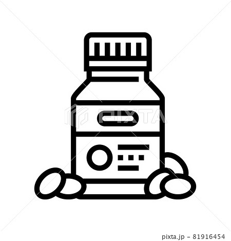 vitamins for sportsman line icon vector illustration 81916454