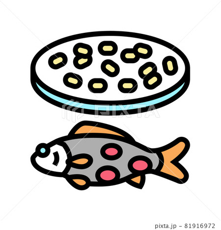 streptococcus iniae fish color icon vector illustration 81916972