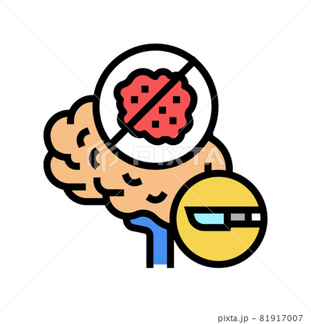 brain tumor surgery color icon vector illustration brain tumor surgery color icon vector illustration 81917007
