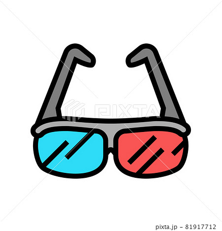 3d glasses color icon vector illustration 81917712
