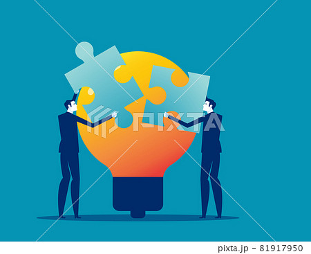 Business team mutual assistance. People brainstorming concept 81917950