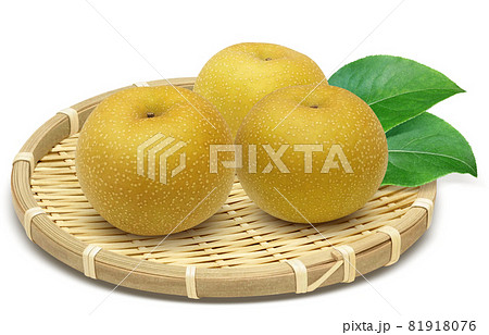 梨 なし 和梨 イラスト リアル セット 81918076