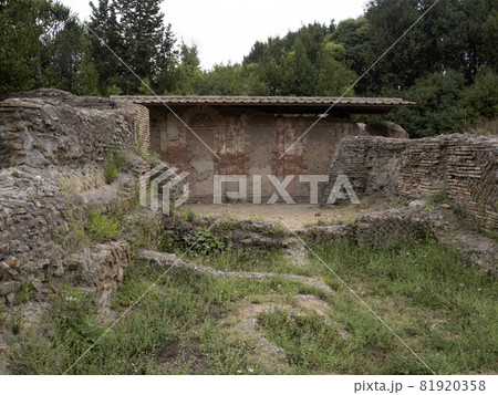 Archetti tombs old ancient ostia archeological ruins 81920358