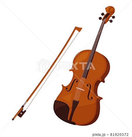 バイオリンのイラストのイラスト素材