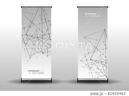 Vector template banner network technology and medical background. Polygonal space design with connecting dots and lines Vector template banner network technology and medical background. Polygonal space design with connecting dots and lines 81920462