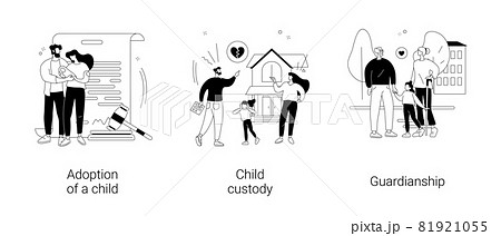 Parenting abstract concept vector illustrations. 81921055