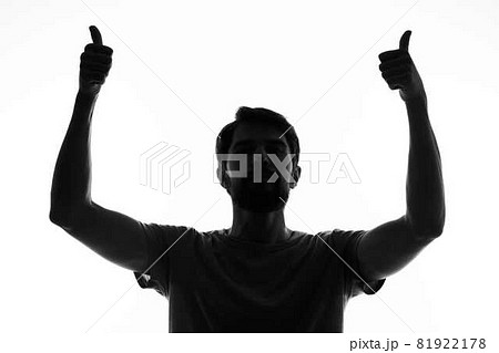 businessmen with a pistol in hand crime hand gesture isolated background businessmen with a pistol in hand crime hand gesture isolated background 81922178