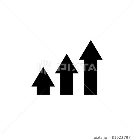Up Arrow, Finance Profit, Growth Graph. Flat Vector Icon illustration. Simple black symbol on white background. Up Arrow, Profit, Growth Graph sign design template for web and mobile UI element. Up Arrow, Finance Profit, Growth Graph. Flat Vector Icon illustration. Simple black symbol on white background. Up Arrow, Profit, Growth Graph sign design template for web and mobile UI element. 81922797