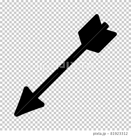 矢のシルエットのイラスト素材 矢のシルエットのイラスト素材