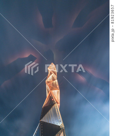 茨城県水戸市 アートタワーのライトアップ 茨城県水戸市 アートタワーのライトアップ 81923657