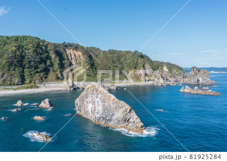 空撮「岩手県」久慈市・小袖海岸 81925284