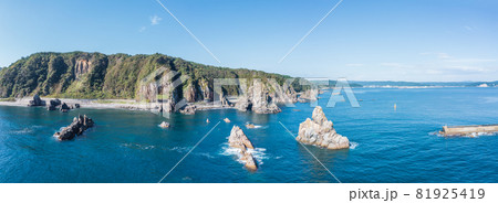 空撮「岩手県」久慈市・小袖海岸 81925419