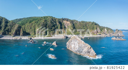 空撮「岩手県」久慈市・小袖海岸 81925422