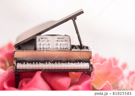 グランドピアノイメージ　～花に囲まれて～【室内スタジオ撮影】	 81925583