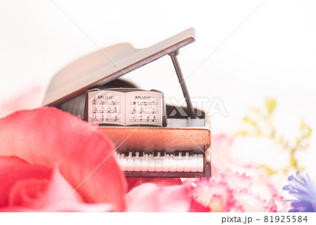 グランドピアノイメージ　～花に囲まれて～【室内スタジオ撮影】	 81925584
