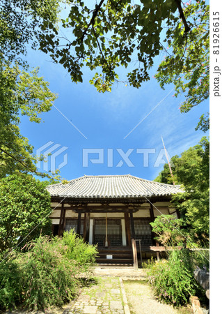 本堂前に萩の花が咲く白毫寺　【奈良県奈良市白毫寺町】 81926615