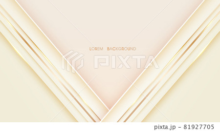 Beige abstract layer overlaps illustration with golden lines for background Beige abstract layer overlaps illustration with golden lines for background 81927705