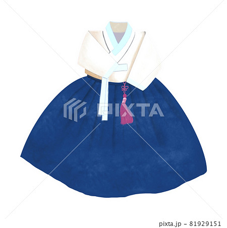 韓国 祝日 チョゴリのイラスト素材
