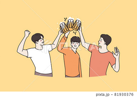 Pub and celebrating beer party concept. 81930376