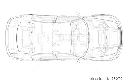 Electric Vehicle Sketch. Vector Electric Vehicle Sketch. Vector 81930704
