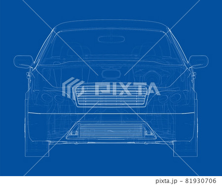 Electric Vehicle Sketch. Vector Electric Vehicle Sketch. Vector 81930706