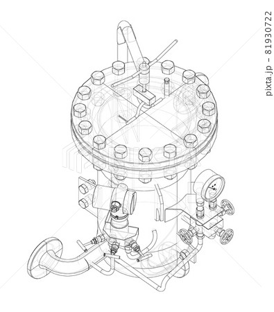 Industrial air filter with taps and pressure gauge Industrial air filter with taps and pressure gauge 81930722