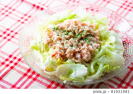 ズワイガニほぐし身とレタス、セロリのサラダ ズワイガニほぐし身とレタス、セロリのサラダ 81931981