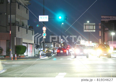 夜道 ネオン 玉ボケ 夜道 ネオン 玉ボケ 81934627