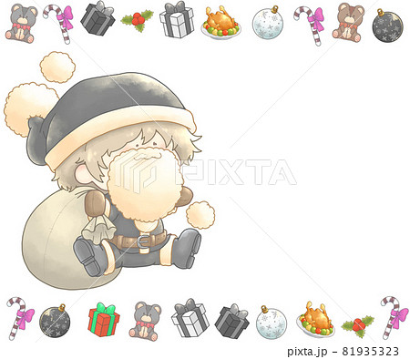 サンタクロースさんとクリスマスフレームセット ブラックver サンタクロースさんとクリスマスフレームセット ブラックver 81935323