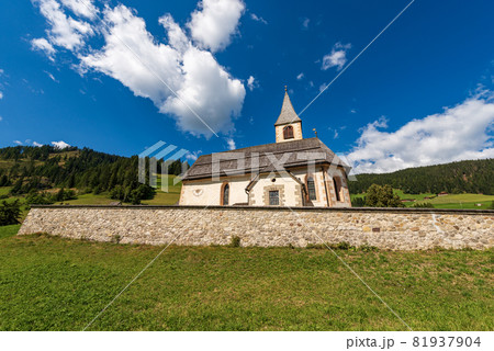 Small Church of San Vito in Braies Valley - Trentino Alto Adige Italy Small Church of San Vito in Braies Valley - Trentino Alto Adige Italy 81937904