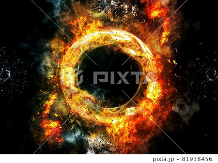 爆発する火の輪のイラスト 爆発する火の輪のイラスト 81938456