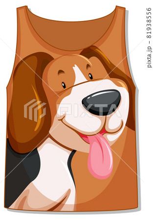 Tank top with cute dog pattern 81938556