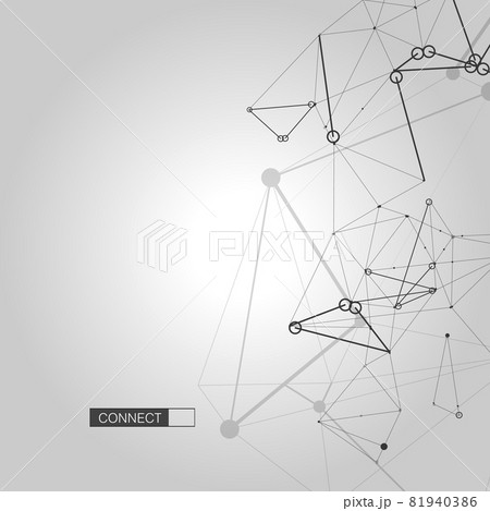 Presentation template. Business technology concept. Vector pattern. Communication network. Minimal background. Future technology. Brochure creative design 81940386