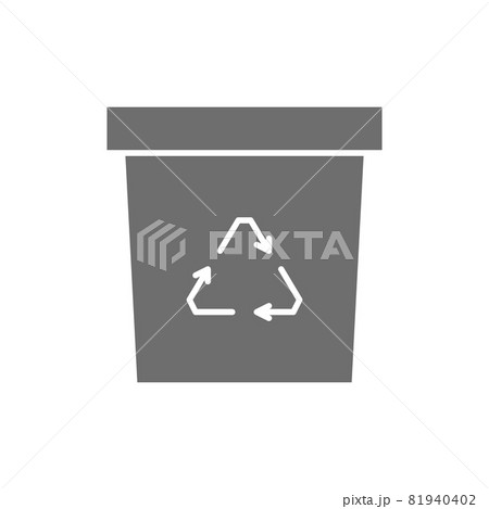 Waste recycling, trash can, garbage line icon. 81940402