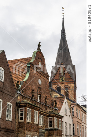 Landmark of the famous St. Mary church in Flensburg Schleswig Holstein Germany Landmark of the famous St. Mary church in Flensburg Schleswig Holstein Germany 81940931