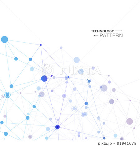 Polygonal abstract background with connected line and dots. Modern technological design for future world projects 81941678