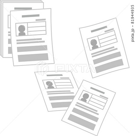 散らばる個人情報の書類 81944935