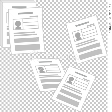 散らばる個人情報の書類 81944935