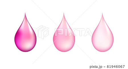 Pink oil drop set. Pink oil drop set. 81946067