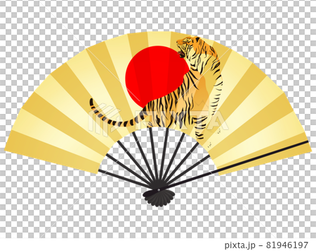 Folding fan (Tiger New Year's card material) Folding fan (Tiger New Year's card material) 81946197