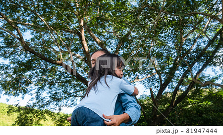 The conflict of the sisters during plays in the garden. The jealousy of the youngest child. Problems in family relationships between children. The conflict of the sisters during plays in the garden. The jealousy of the youngest child. Problems in family relationships between children. 81947444