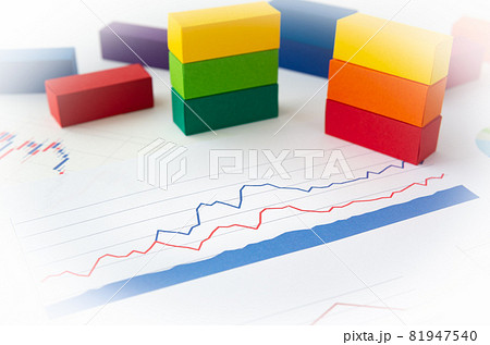 資産運用　チャート　再投資　投資信託　積立　グラフ 81947540