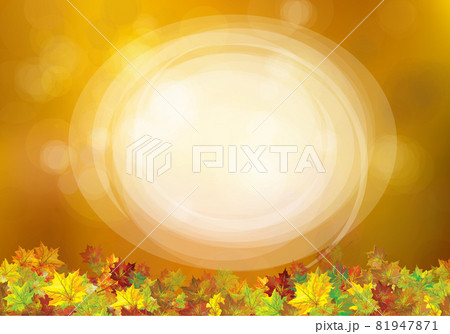 Vector autumnal maples leaves border on bokeh background. Autumnal frame. Vector autumnal maples leaves border on bokeh background. Autumnal frame. 81947871