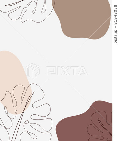 Vector Collage Background Monstera Leaves. Beauty and Fashion Company Branding Design Style. Creative Business Concept Pastel Color and Leaf 81948058