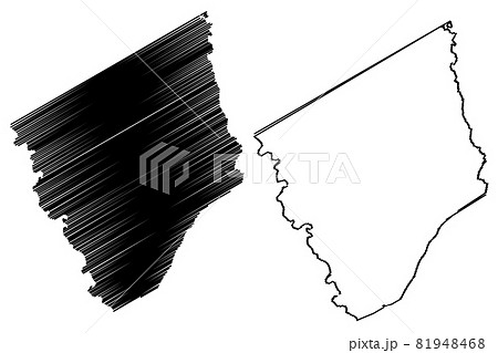 Robertson County, Texas (Counties in Texas, United States of America,USA, U.S., US) map vector illustration, scribble sketch Robertson map 81948468