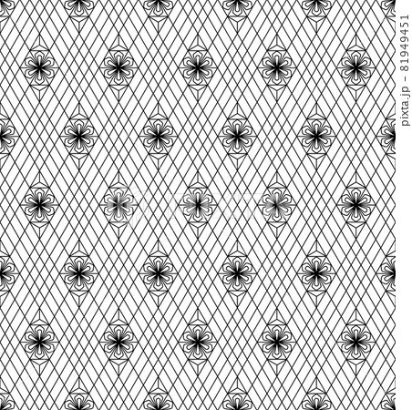 Seamless traditional Japanese ornament Kumiko.Black color lines. Seamless traditional Japanese ornament Kumiko.Black color lines. 81949451