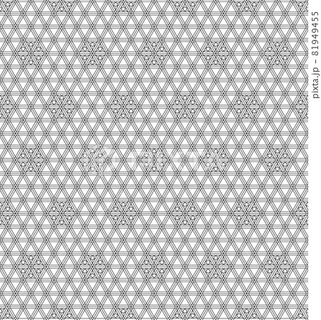 Seamless traditional Japanese ornament Kumiko.Black color lines. Seamless traditional Japanese ornament Kumiko.Black color lines. 81949455