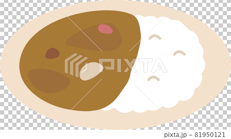 カレーのかわいいイラスト アイコン シンプル のイラスト素材