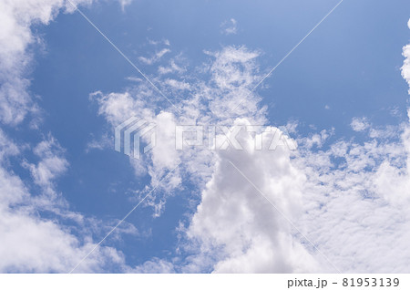 Beautiful blue clear sky background 81953139
