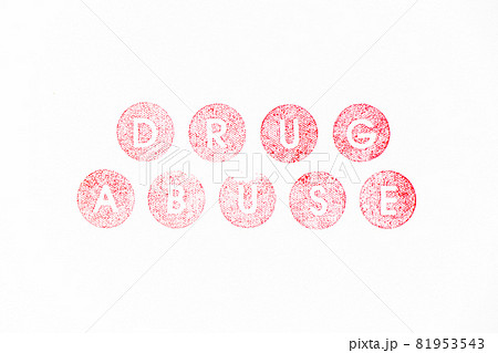 Red color rubber stamp in word drug abuse on white paper background Red color rubber stamp in word drug abuse on white paper background 81953543